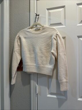 AllSaints Cream 100% woolCrewneck Sweater